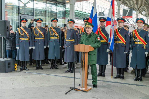 АГИТАЦИОННЫЙ ПОЕЗД &laquo;СИЛА В ПРАВДЕ&raquo; НАКАНУНЕ ДНЯ ПОБЕДЫ ПРИБЫЛ В МОСКВУ